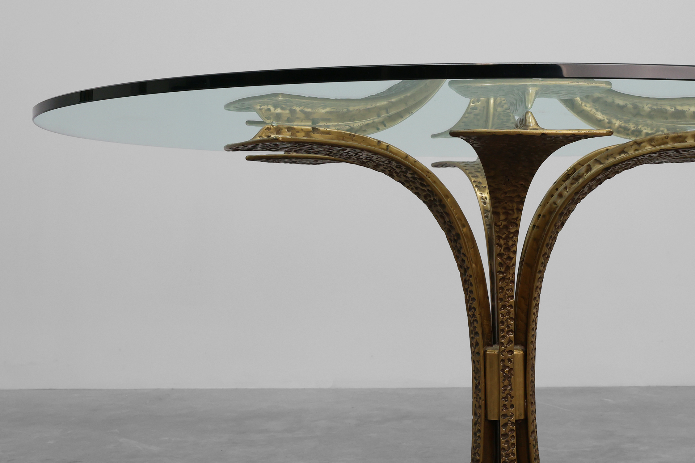 Hammered Bronze Table by Luciano Frigerio for Frigerio di Desio, Italy ca. 1970thumbnail